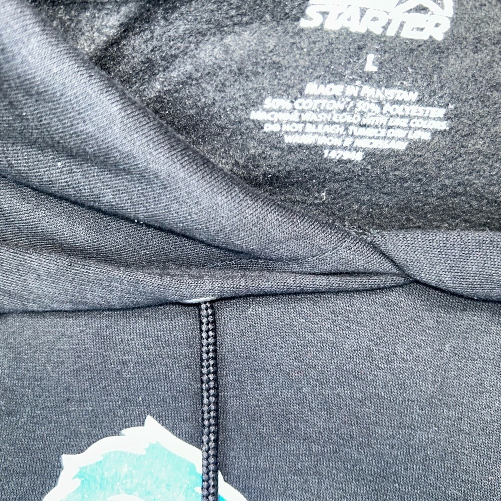 STARTER Black and Blue Sweater with Detroit Lions Logo - Picture 3 of 3